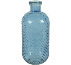 Countryfield Bloemenvaas Cactus Dots - blauw transparant - glas - D15 x H35 cm