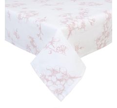 Clayre & Eef - Katoenen Tafellaken 100 x 100 cm - Blossom Oudroze