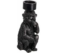 Gusta theelichthouder aap zwart