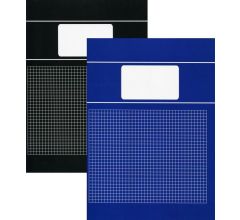 Benza - Basic schriften ruit 5 mm - kleine ruitjes - A4 - 5 stuks - Blauw/Zwart