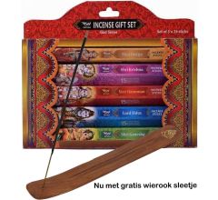 Wierook geurenset Hindoegoden - 25 cm - incl. wierookplankje