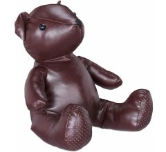 Relaxdays deurstopper beer - kunstleer - dier - deurbuffer - deurstop - decoratie - bruin