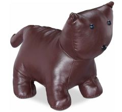 Relaxdays deurstopper kat - kunstleer - dier - deurbuffer - deurstop - decoratie - bruin