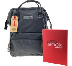 Unieke Gruww Rugzak - Inclusief gratis Notitieboek Rood - De handige laptop tas – Black New
