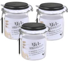 Weckpot, Beugelpot Met Krijtborddeksel + Krijtpotlood - 750ml - 3 Stuks