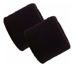 Arowell Premium Polszweetband - sportarmband - 8 x 6 cm - Zwart - 2 Stuks