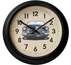 Klok - metaal - route 66 design - 32 cm - vintage