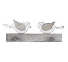 Clayre & Eef Kapstok met vogels - 23 x 4 x 8 cm