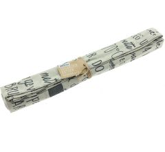 Tafelloper - Appeltaart - 100 % Organisch Katoen - 150 x 50 CM - Grijs