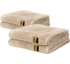 Luxe Handdoeken - Badhanddoek - 100% katoen - 600 g/m² -70 x 140 cm- Créme - Set Van 4