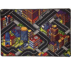 Speelkleed - Verkeerskleed - speel tapijt - Smart City 80 x 120 cm - Design 3