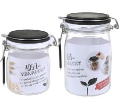 Weckpot, Beugelpot Met Krijtborddeksel + Krijtpotlood - 750ml & 1000ml