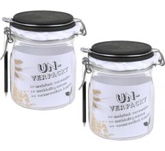 Weckpot, Beugelpot Met Krijtborddeksel + Krijtpotlood - 750ml - 2 Stuks