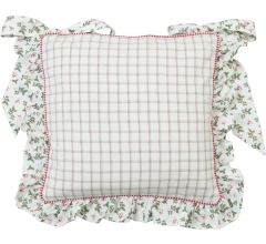 Clayre & Eef stoelkussenhoes - Kerst, Hulst - 100% katoen - 40 x 40 cm - 4 Stuks