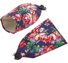Basil Fiets Handwarmers Set - Roses - blauw/rood
