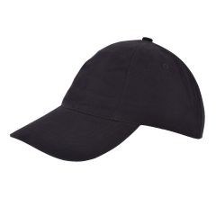 Kinder 5 Panel Cap - 100 % Geborsteld katoen - Zwart 
