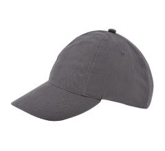 Kinder 5 Panel Cap - 100 % Geborsteld katoen - Donkergrijs