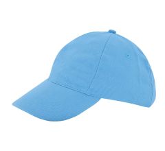 Kinder 5 Panel Cap - 100 % Geborsteld katoen - Lichtblauw
