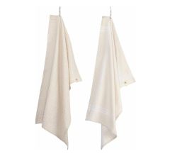 Walra Keuken- &amp; Theedoek set Blocks &amp; Lines - 50 x 70 cm - Kiezel Grijs