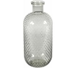 Countryfield Bloemenvaas Cactus Dots - grijs transparant - glas - D15 x H35 cm