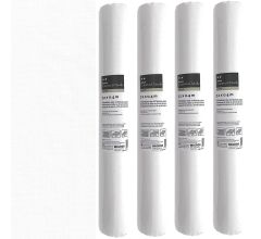 3-IN-1 ROL Tafelloper en Placemats  - Papier - Effen - 40 x 720 cm - Wit - 4 Stuks