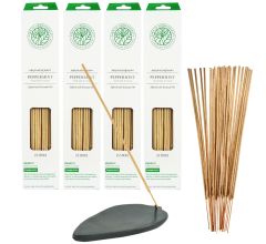 Wierook Aromatherapy Peppermint 100 stokjes incl. Speksteen Wierookhouder
