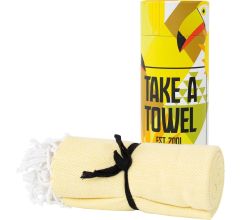 Hamamdoek - Take A Towel - saunadoek - 100x180cm - 100% katoen - pestemal - Geel