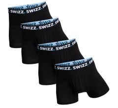 Swizz Basic Boxer Heren Onderbroek - 4-pack - Zwart - Maat M