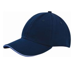 Duo colour sandwich cap met gespsluiting - donkerblauw / kobaltblauw - baseball cap