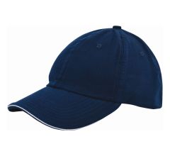 Duo colour sandwich cap met gespsluiting - donkerblauw - baseball cap