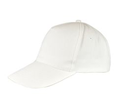 Brushed 5 Panel Honkbal cap - Wit