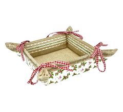Kerst Broodmand - 2 zijdig - 100% Katoen - 35x35x7cm