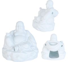 Geurbrander - Aroma Brander - Happy Boeddha - Keramiek - 12 x 11 x 12 cm
