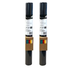 2-in-1 Krijt Tafelloper En Placemats Rol - incl. Krijtjes - Zwart - 2 rollen