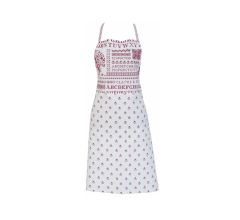 Clayre & Eef - Keukenschort - Kruissteek patroon - Rood - 70 x 85 cm