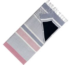 Hamamdoek Dubbelzijdige Kikoydoek &amp; Badstof - Trendy Hammamdoek - 100% Katoen - 95 x 175 cm - G