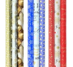 CHRISMAS COMPLETE cadeaupapier - Kerstpapier inpakpapier voor Kerst - 3 meter x 70 cm - 9 rollen