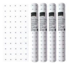 3-IN-1 ROL Tafelloper en Placemats Airlaid - Stippen - 40 x 480 cm - 4 Stuks