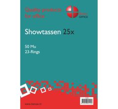 Benza Showtassen - A4 - 50 Mu - Gekorreld - 23 Rings - 25 stuks