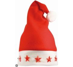 Benza Kerstmuts met lampje, verlichting Rood - 10 stuks