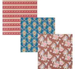 Assortiment 2 luxe kadopapier cadeaupapier inpakpapier - 200 x 70 cm - 6 rollen