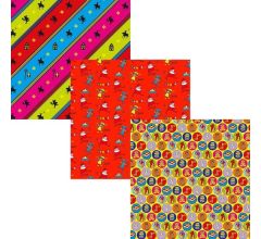 Assortiment 16 Sinterklaaspapier Cadeaupapier Inpakpapier - 200 x 70 cm - 3 rollen