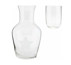 Clayre & Eef Karaf - Glas - Ster - Inhoud 0,5 L