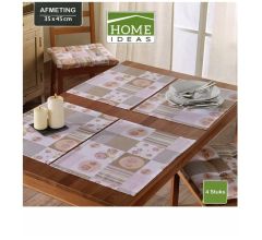 Placemats - Flowers - 35 x 45 cm – Oud roze - 4 Stuks