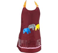 Kinder Hobby schort- klieder en knutselschort - 55 x 56 cm - 4 t/m 9 jaar - Donkerrood