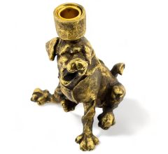 Gouden Kandelaar Hond 16,5 x 15 x 20 cm