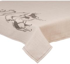 Tafelkleed Farm - Beige/Grijs - Jute look - Landelijk - 130 x 180 cm