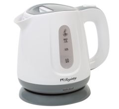 Registry kleine Waterkoker - 360 graden draaibaar - 1 Ltr Wit Grijs