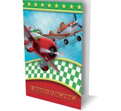 Planes - 6 Dubbele Uitnodigingen Met Envelop – Ik Geef Een Feest!