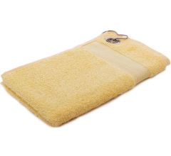 Arowell Golfhanddoek met clip 55 x 30 cm - 500 Gram - Crème geel (1 stuks)